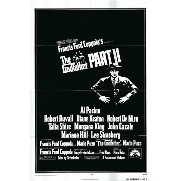 The Godfather Part II Original 1974 Vintage One Sheet Poster