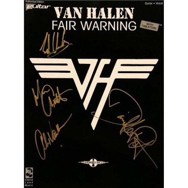 Van Halen signed music book