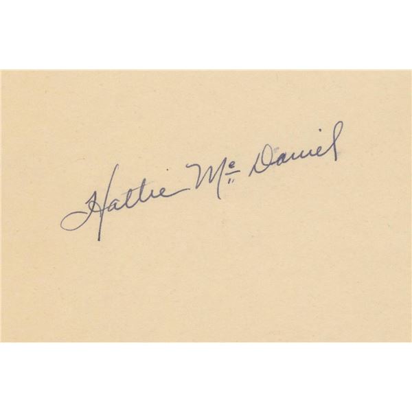 Hattie McDaniel signature cut. GFA Authenticated
