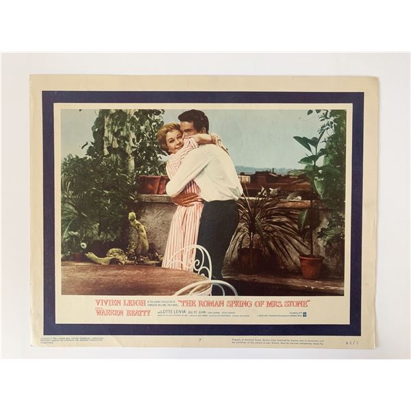 The Roman Spring of Mrs. Stone original 1962 vintage lobby card