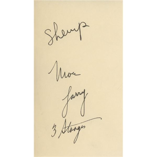 Three Stooges original signatures. GFA Authenticated