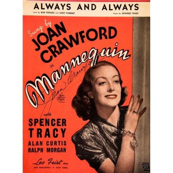 Joan Crawford signed sheet music