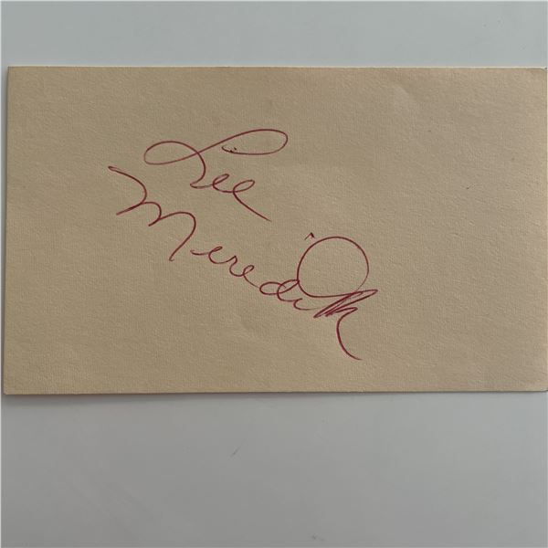 Lee Meredith signature cut