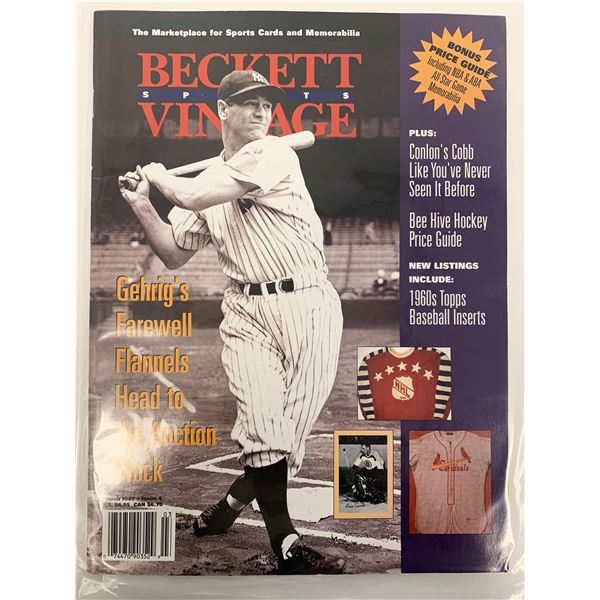Beckett Vintage Sports - March 1997 Issue 4 -Lou Gehrig Cover