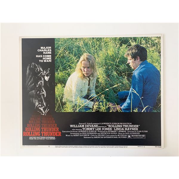 Rolling Thunder original 1977 vintage lobby card