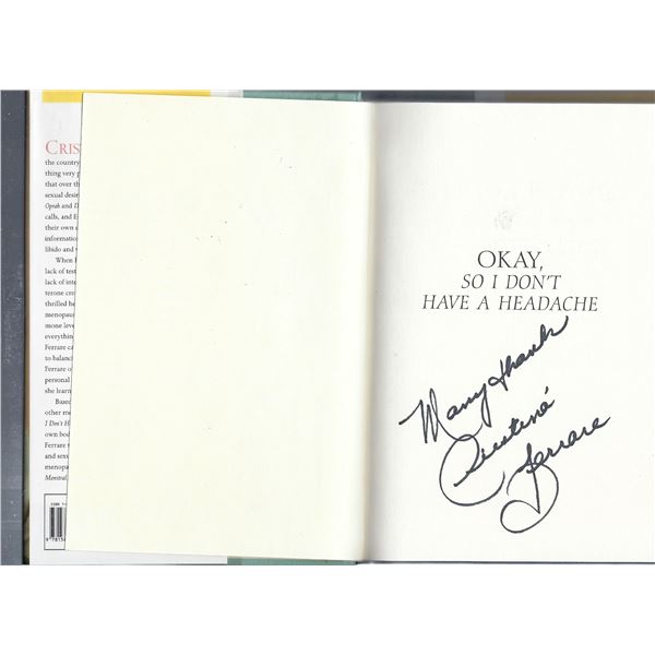 Cristina Ferrara signed book