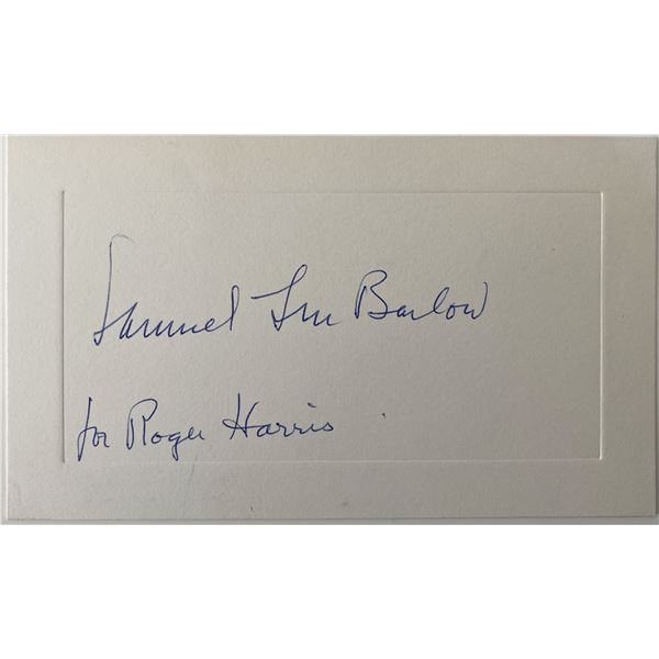 Samuel L. M. Barlow II original signature