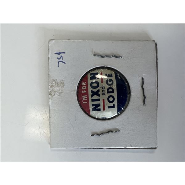 Nixon-Lodge presidential campaign pin