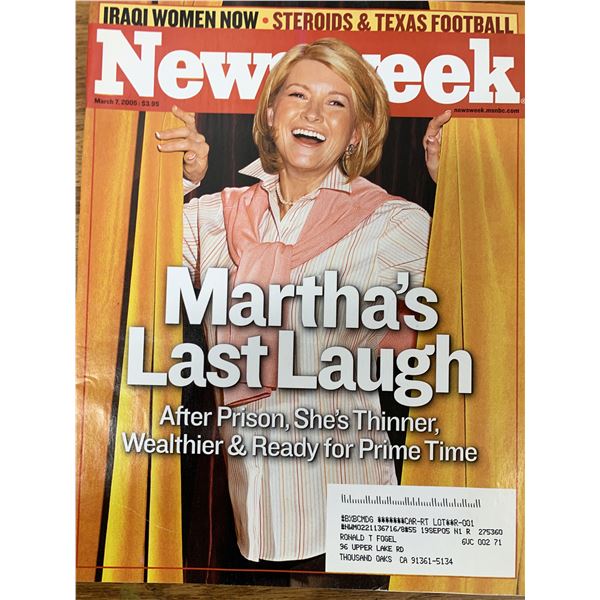Newsweek Magazine 2005 Martha Stewart Issue
