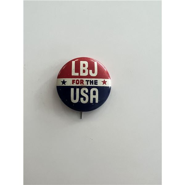 LBJ for the USA political pin