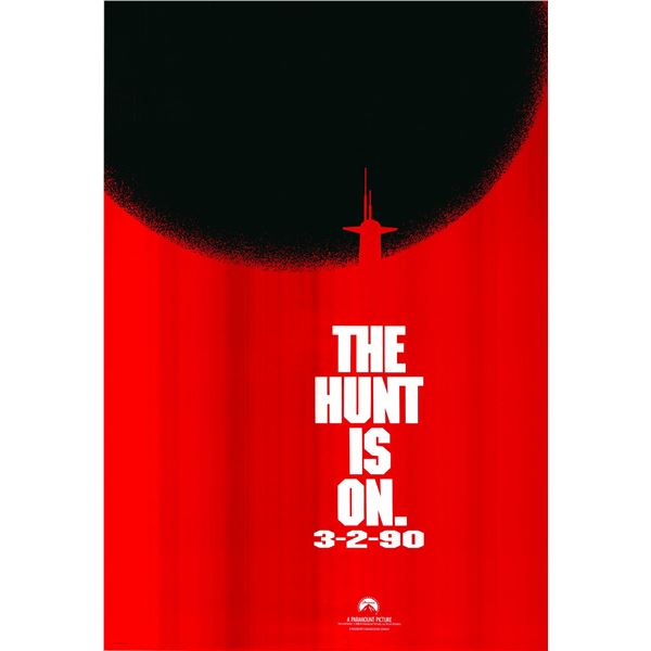 The Hunt for Red October original 1990 vintage advance one sheet movie poster
