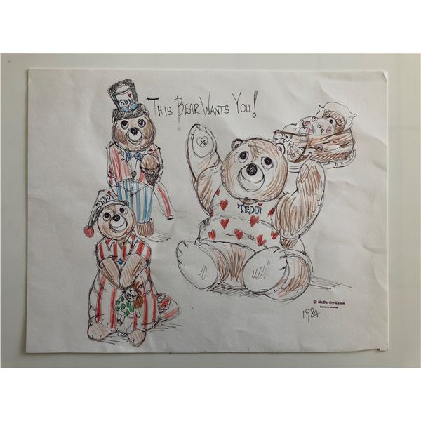 This Bear Wants You - Teddy & Me - Original Art - McCarthy-Eaton - 1984