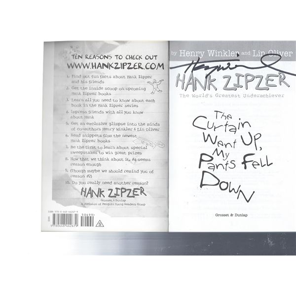 Henry Winkler signed children's book