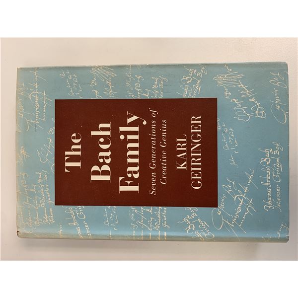 The Bach Family Karl Geiringer signed first edition book