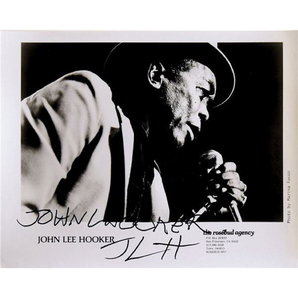 John L Hooker signed promo photo