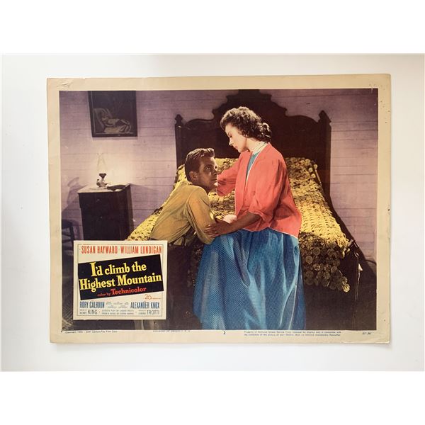 I'd Climb the Highest Mountain original 1951 vintage lobby card