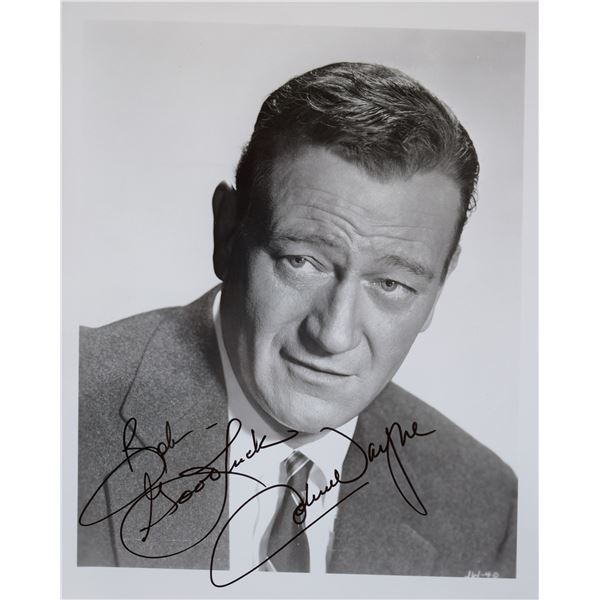 John Wayne signed portrait photo