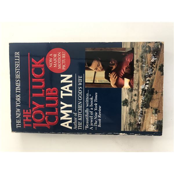 The Joy Luck Club paperback book signed by Amy Tan