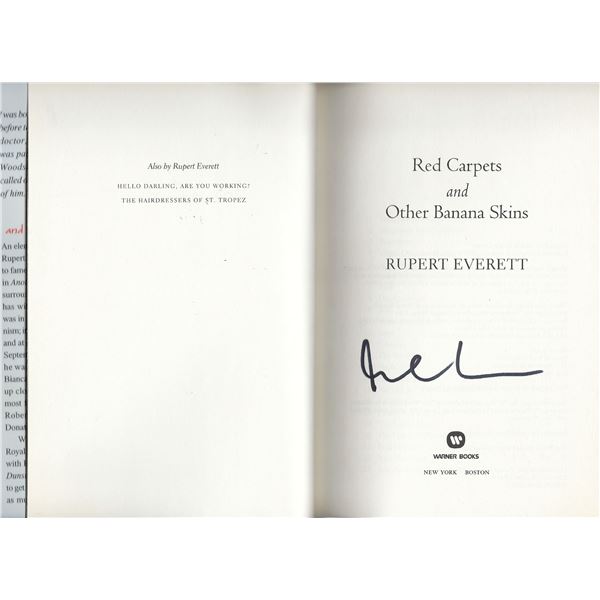 Rupert Everett signed book