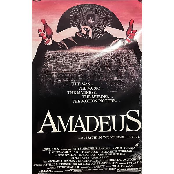 Amadeus 1984 original movie poster