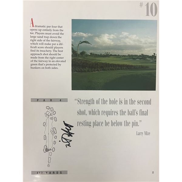 Professional golfer Mike Hulbert signed magazine page