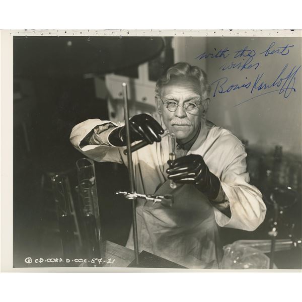 Boris Karloff signed photo