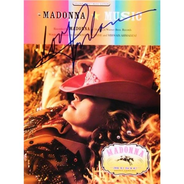 Madonna signed sheet music