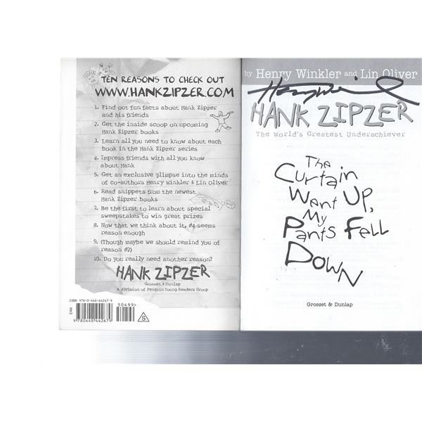 Henry Winkler signed children's book