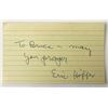 Image 1 : Philosopher Eric Hoffer signed note