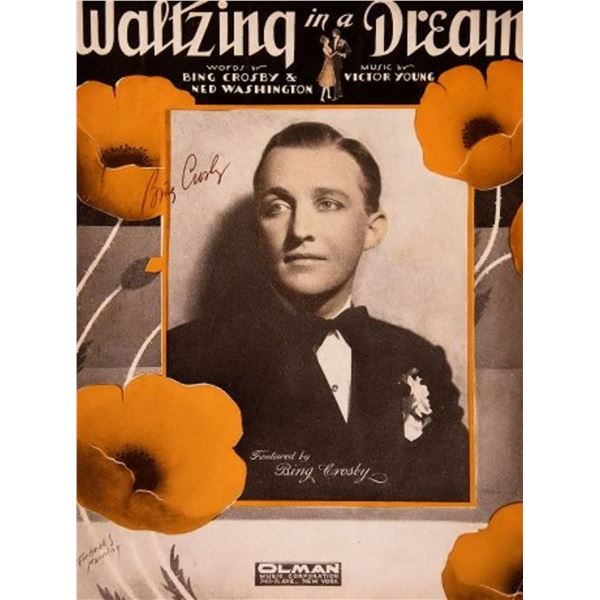 Bing Crosby signed sheet music
