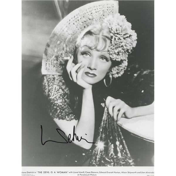 Marlene Dietrich signed photo. GFA Authenticated