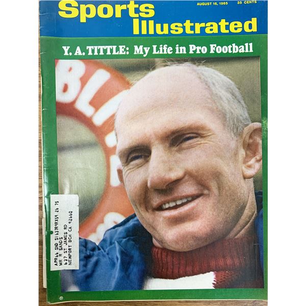 Sports Illustrated Magazine 1965 Y. A. Tittle Issue