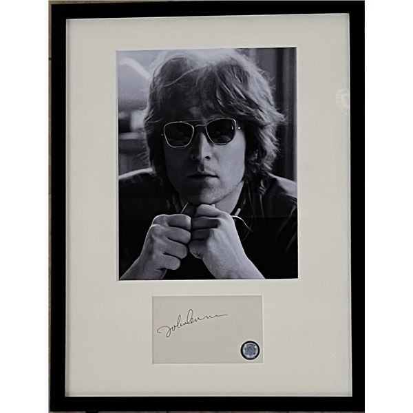 John Lennon framed signature collage