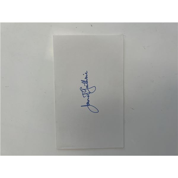 Indy car racer Janet Guthrie original signature