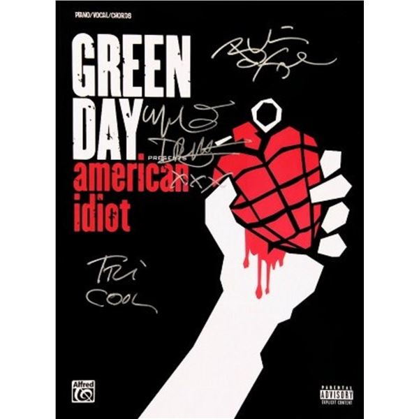 Green Day signed sheet music