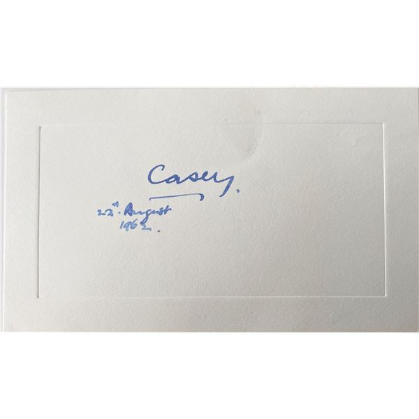 Richard Casey, Baron Casey original signature