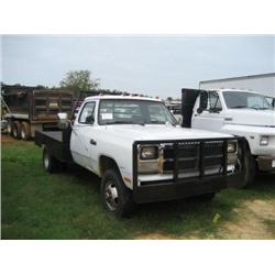1991 DODGE RAM 350 4X4 FLATBED