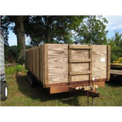SHOPBUILT TRI-AXLE TAG TRAILER 4' WOOD SIDES