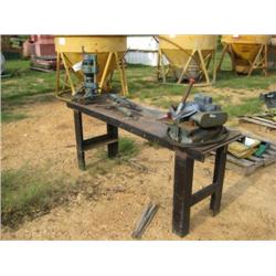 HYDRAULIC PRESS & GRINDER W/TABLE