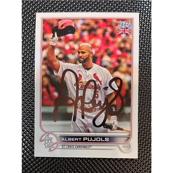 Albert Pujols Autographed Card