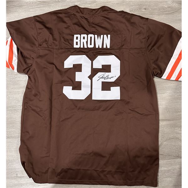 Jim Brown Autographed Jersey Browns