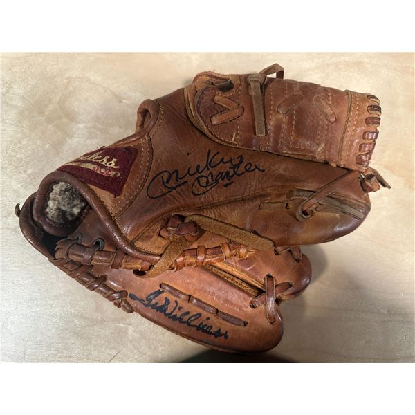 Mickey Mantle Ted Williams Autographed Glove