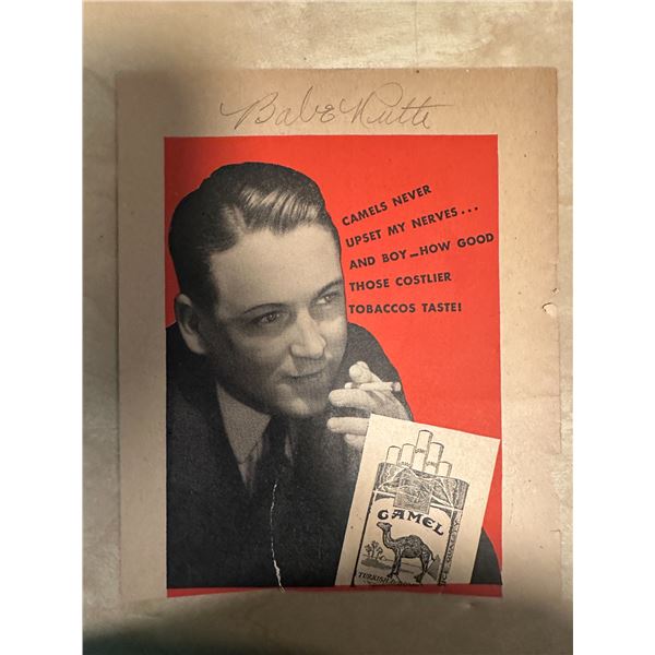 Babe Ruth Autographed Page