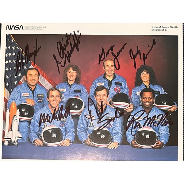 Challenger Autographed NASA Photo! ALL 7