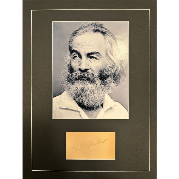 Walt Whitman Autographed Display