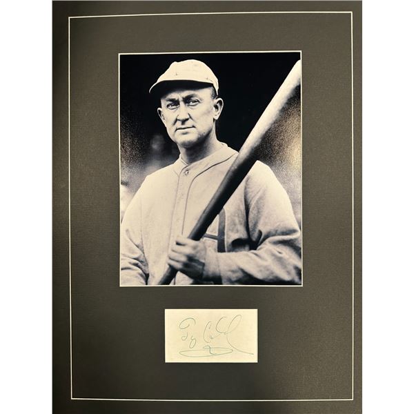 Ty Cobb Autographed Display
