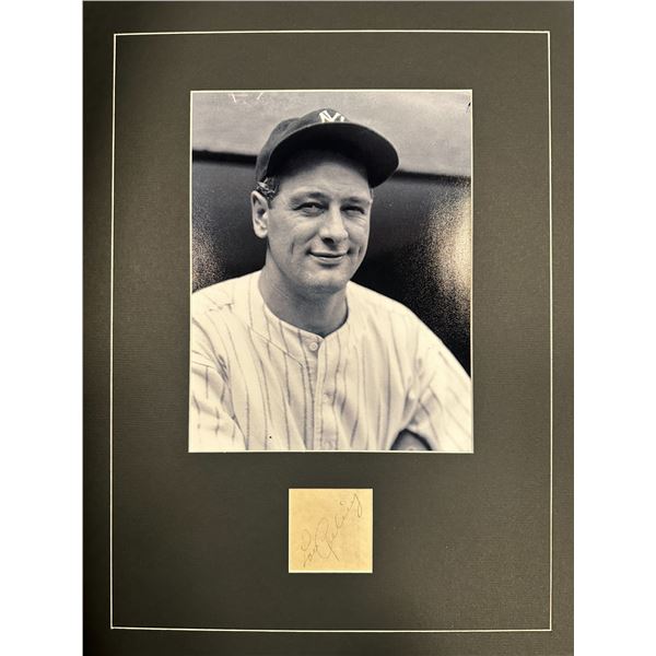 Lou Gehrig Autographed Display