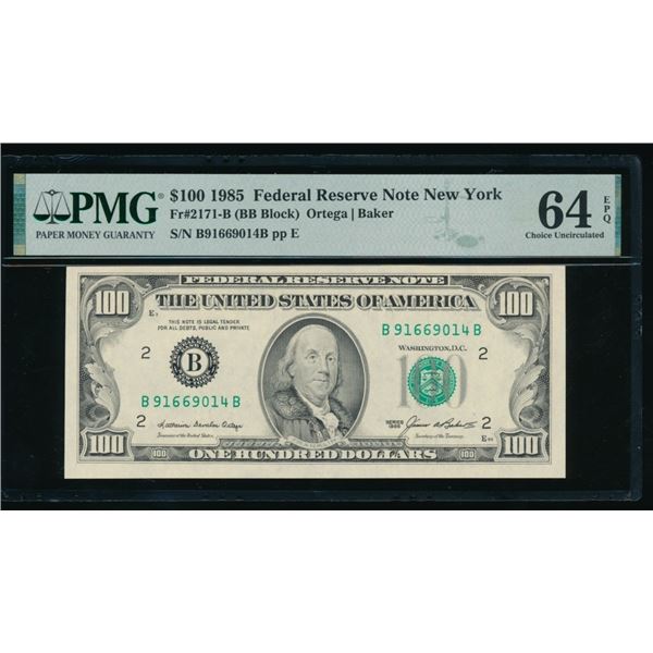1985 $100 New York FRN PMG 64EPQ