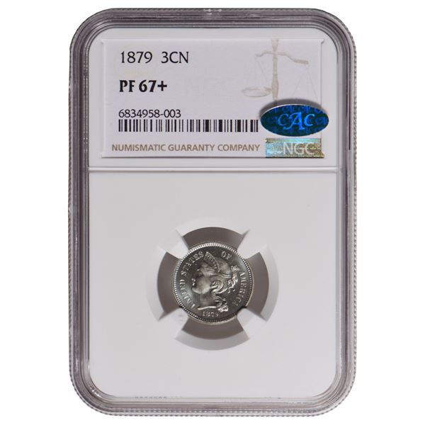 1879 Three Cent Nickel NGC PF67 CAC