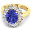 Image 3 : 14KT Yellow Gold 3.43ct Tanzanite and Diamond Ring